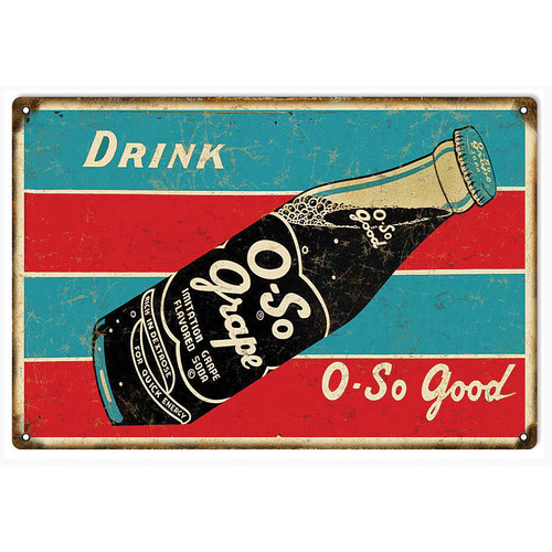 O-So Grape Soda Metal Sign Main Image