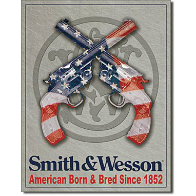 Smith & Wesson: American Born & Bred Since 1852 Metal Sign Main Image