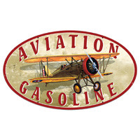Aviation Gasoline Metal Sign Main Image