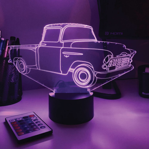 Old Pickup Truck 3D Color Lamp Main Image