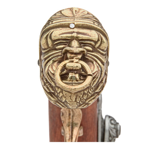 Denix 19th Century Italian Percussion Cap Replica Blunderbuss Pistol - Brass Finish Alt Image 1