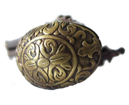 French 18th Century 3 Barrel Flintlock Pistol with Brass Finish /Wood Alt Image 4