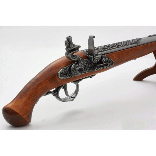 Early 18th Century German Replica Flintlock Pistol - Antique Gray Alt Image 4