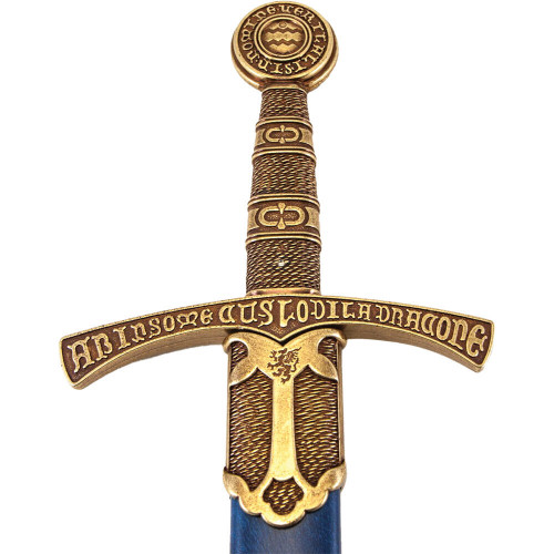 Denix 14th Century French Replica Sword with Blue Fleur De Lis Scabbard Alt Image 2
