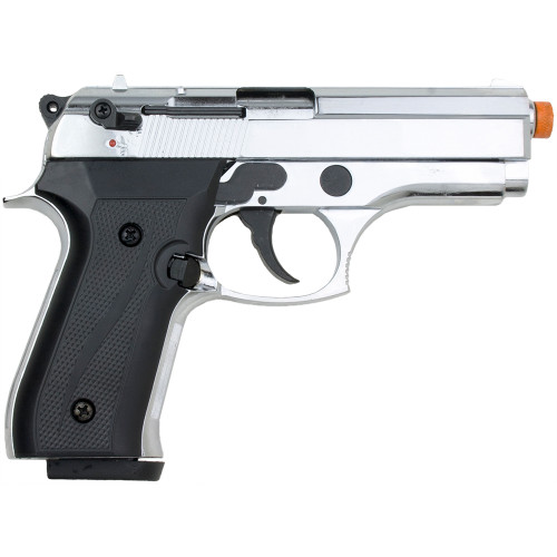 Dicle 8000 9mm Front Firing Blank Gun Semi Automatic - Shiny Chrome Alt Image 1