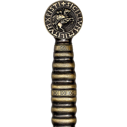 Replica Templar Knight Sword with Black Scabbard Alt Image 8