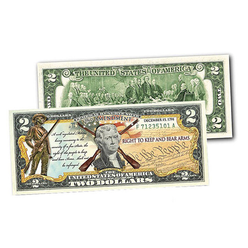 Second Amendment $2 Bill/Half Dollar Alt Image 1