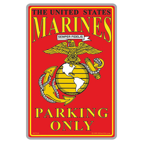 U.S. Marine Corps Logo Parking Only Sign Main Image