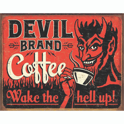 Devil Brand Coffee Metal Sign Main Image