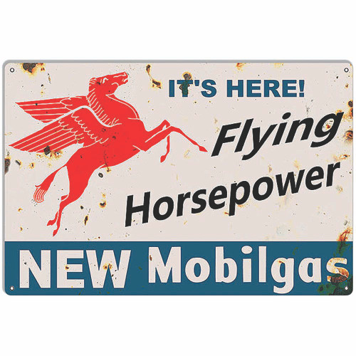 Flying Horsepower Mobilgas Vintage Metal Sign Main Image