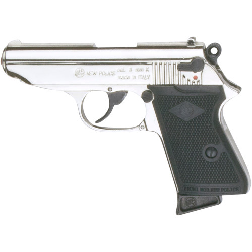Replica James Bond PPK Style Nickel Finish 8MM Blank Firing Automatic Gun Main Image