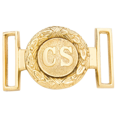 Confederate Civil War Officer's Brass Belt Buckle Main Image