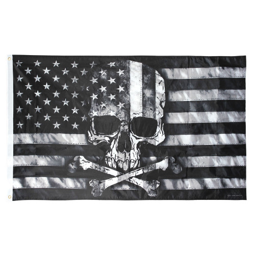 Vintage Skull and Bones U.S. Flag Main Image
