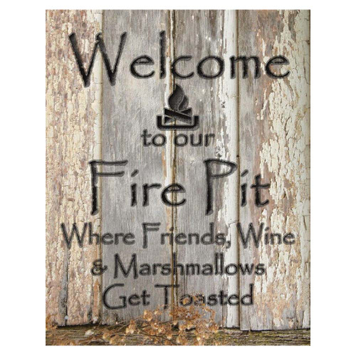 Welcome to our Firepit Metal Sign Main Image