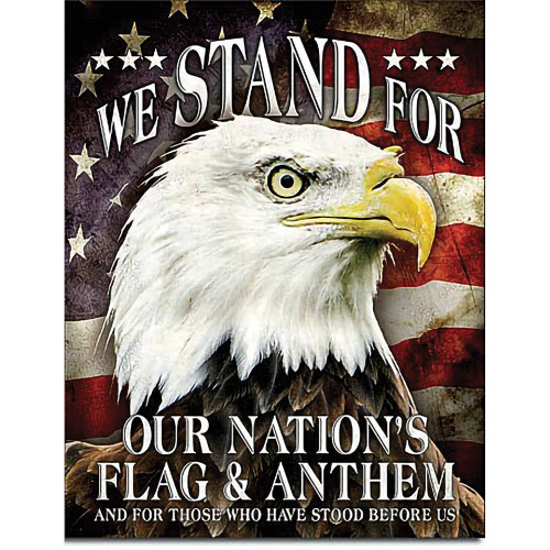 We Stand For Our Flag Metal Sign Main Image