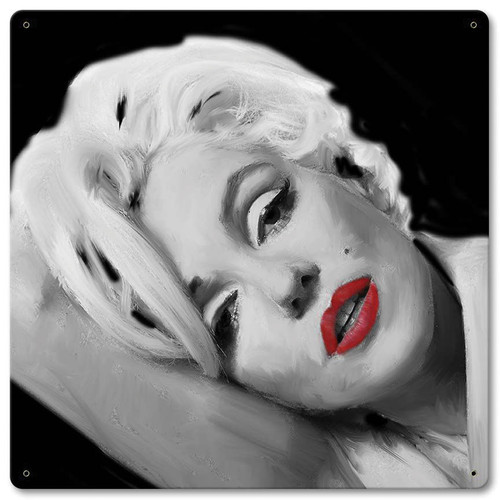 Marilyn Monroe Red Lips Metal Sign Main Image