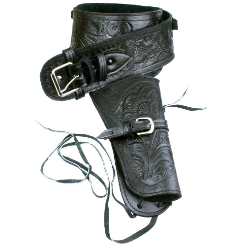 Black Tooled Holster Western Style Right Hand Size - M Main Image