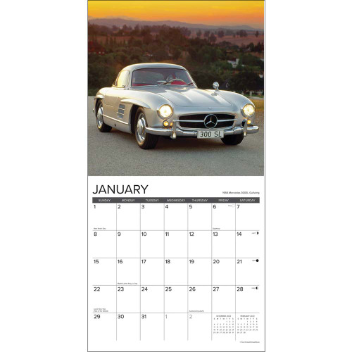 Classic Cars 2023 18 Month Wall Calendar Alt Image 2