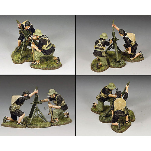 3-Piece Viet Cong Mortar 1/30 Figure Set Alt Image 1