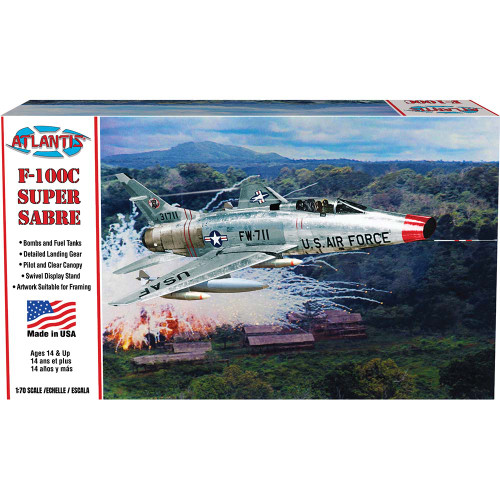 F-100C Super Sabre with Swivel Stand 1/70 Scale Kit Main Image