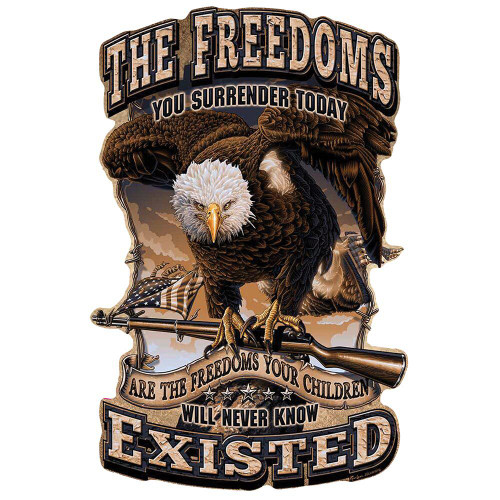 FREEDOM EXISTED METAL SIGN  (7090) Main Image