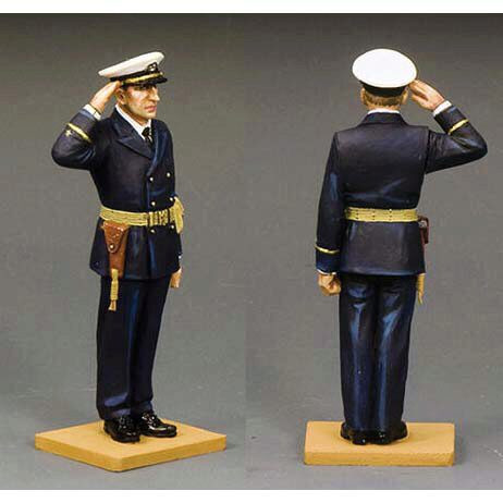 Saluting U.S. Navy Officer 1/30 Figure K & C (USN029) Alt Image 1