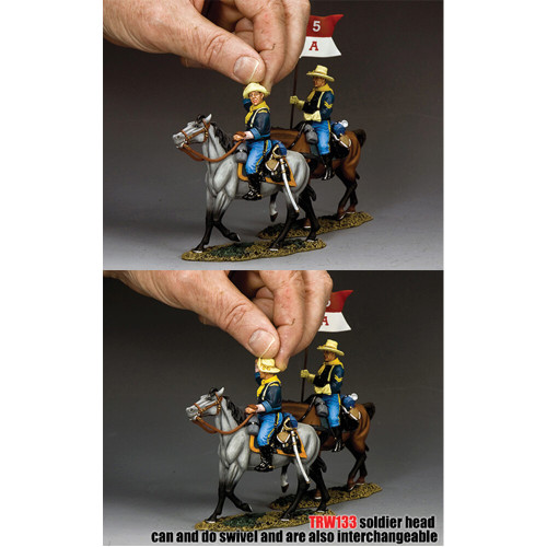 U.S. Cavalry Mounted "Halt!" 1/30 Figure Alt Image 1