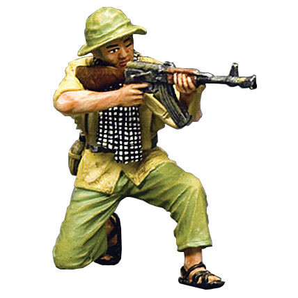 NVA Kneeling Firing AK47 1/30 Figure K&C  VN166 Main Image