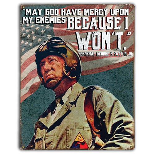 Patton "God Have Mercy" Metal Sign Main Image