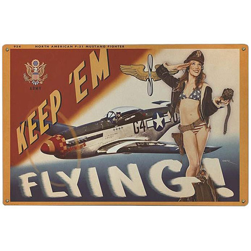 Keep Em Flying Metal Sign  Legend Studio (LS2388-BD) Main Image