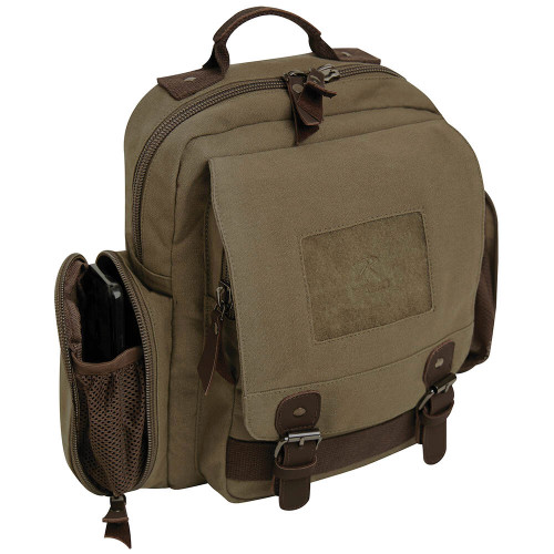 Canvas Sling Backpack - Olive Drab Alt Image 2
