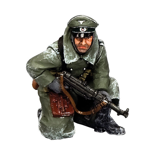 German Soldier Kneeling Officer w/ MP40 1/30 Figure Main Image