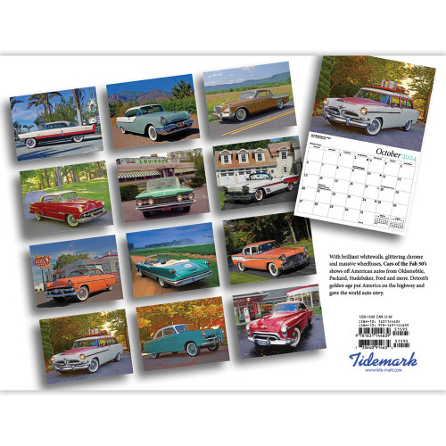 Cars Of The Fabulous 50s 2024 Wall Calendar Alt Image 2