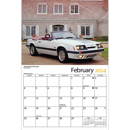 Classic Mustang 2024 Wall Calendar Alt Image 1