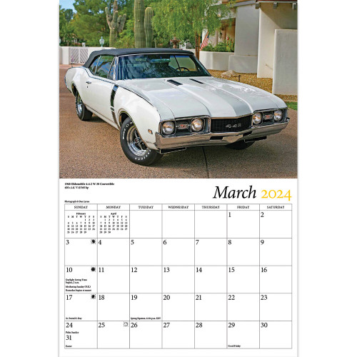 Muscle Car Classics 2024 Wall Calendar Alt Image 1