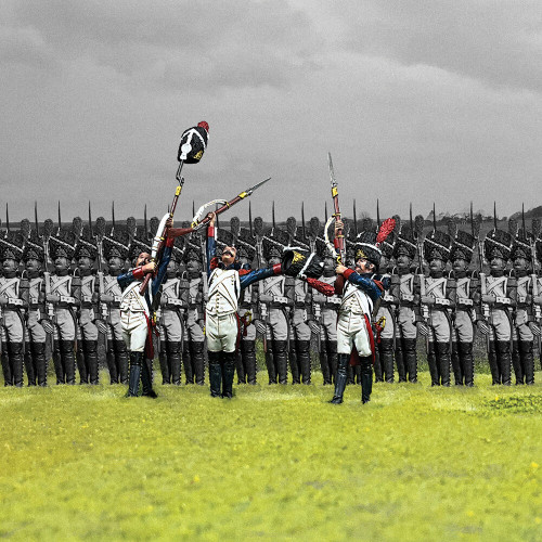 Vive L'Empereur! Cheering Imperial Guard 1/30 Figures William Britain (36214) Alt Image 1