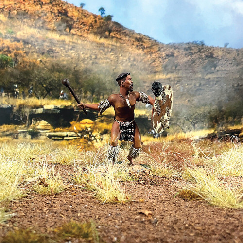 Zulu Warrior Attacking with Knobkerrie 1:30 Figure William Britain (20217) Alt Image 1