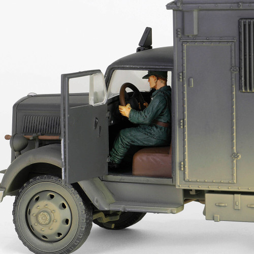 Kfz305 Opel Blitz 3-Ton Ambulance 1/32 Die Cast Model - Gray Alt Image 8