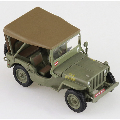 1/4 ton Military Vehicle 1/72 Die Cast Model - HG4216 Gen. Douglas MacArthur Leyte WWII 1945 Alt Image 1