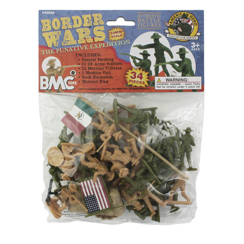 BMC BORDER WARS 1/32 PLASTIC FIGURES, U.S. VS. MEXICO - 34 P BMC TOYS (40038) Alt Image 2