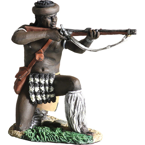 Zulu uDloko Regiment  Firing Percussion Rifle 1/30 Figure William Britain (20117) Main Image