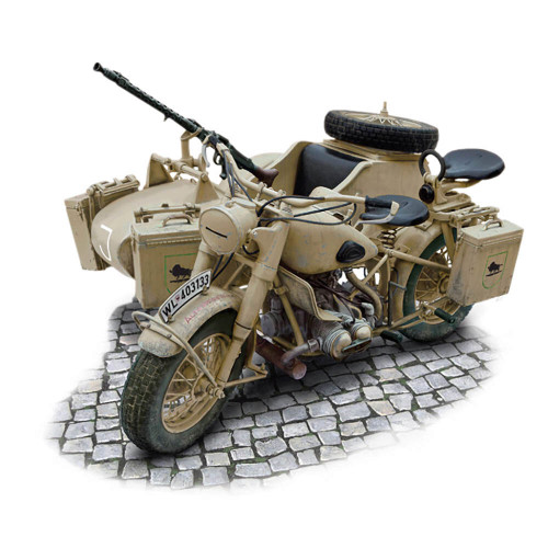 German Motorcycle with sidecar 1/9 Kit Alt Image 1