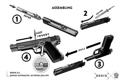 M1911A1 Replica Government 45 Automatic Pistol - Wood Grips Alt Image 4