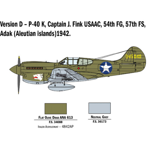 P-40 E/K Kittyhawk 1/48 Kit Alt Image 6