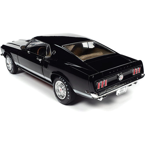 1969 MUSTANG GT 2+2 - RAVEN BLACK  1/18 DIE CAST MODEL Alt Image 5