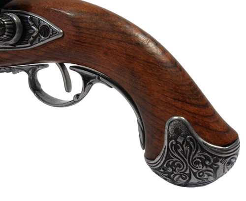 Denix 18th Century Left Handed India Flintlock Pistol Replica - Antique Finish Alt Image 5