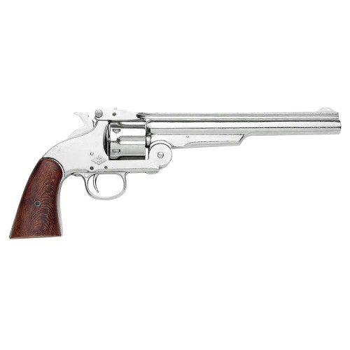 Denix M1869 Schofield Single Action Western Replica Revolver - Nickel Main Image