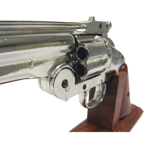 Denix M1869 Schofield Single Action Western Replica Revolver - Nickel Alt Image 2