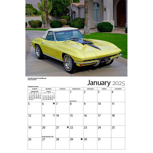 CLASSIC CORVETTES 2025 WALL CALENDAR 9781631145285 Alt Image 1