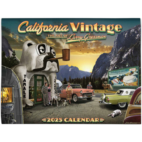 CALIFORNIA VINTAGE 2025 WALL CALENDAR - ART BY LARRY GROSSMA 9781631145377 Main Image